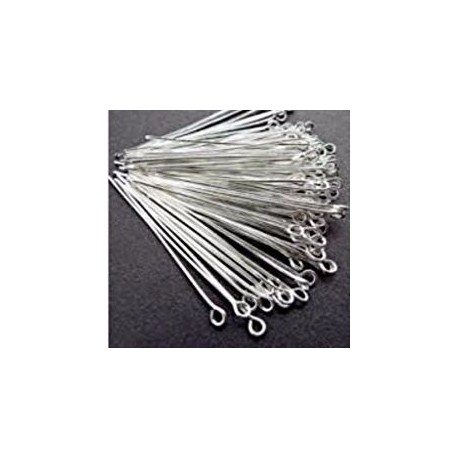 Silver Plated ring Headpins Jewelry Findings 40mm