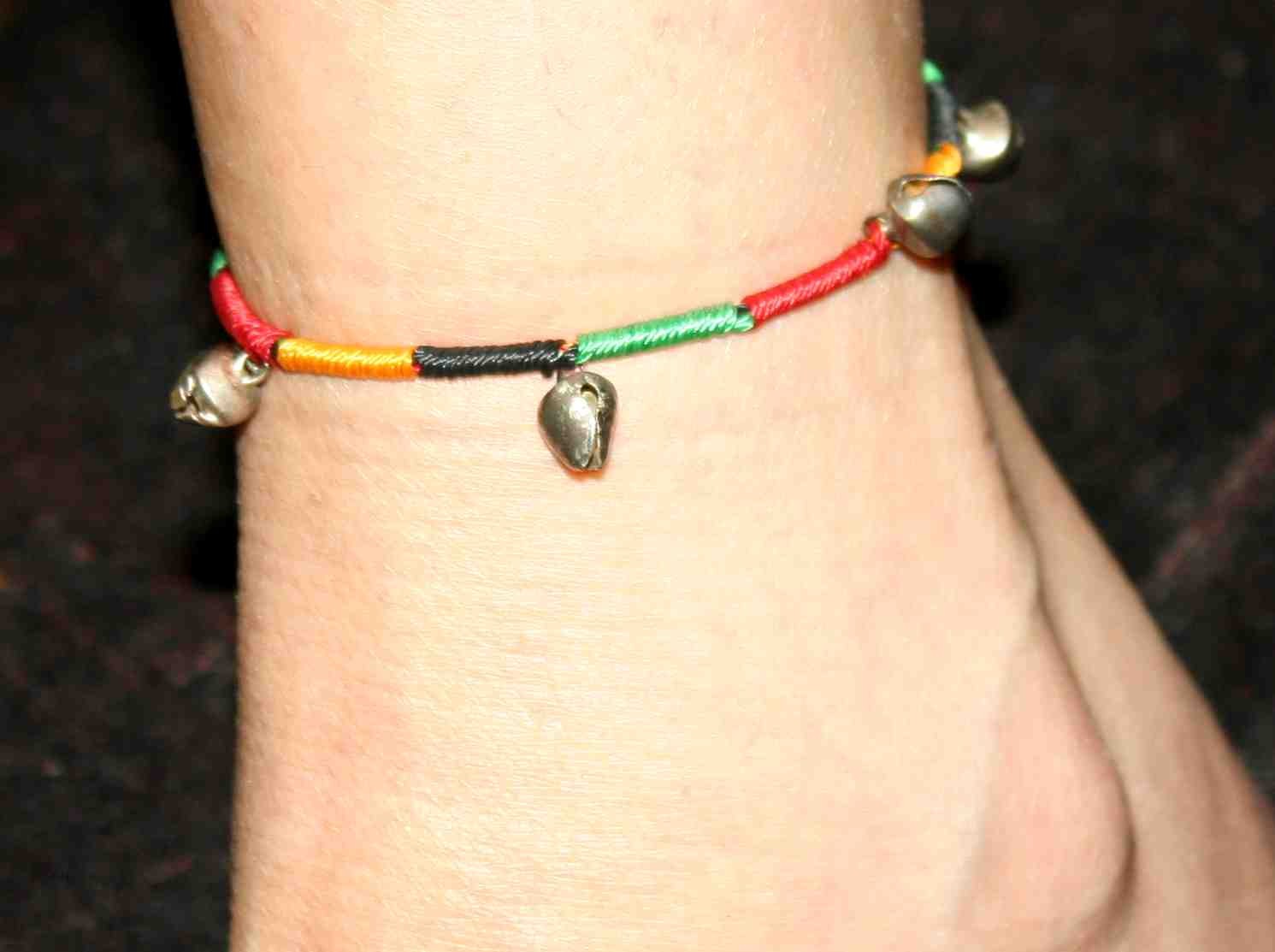 Silk Thread Ankle Bracelet Atma Ethnic Arts Silk Thread Ankle Bracelet Atma