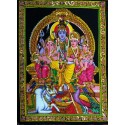 Lord Shiva Family/ Shiv Shankar Painting from India.