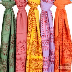 Cotton Scarf ,Prayer , Om from India small