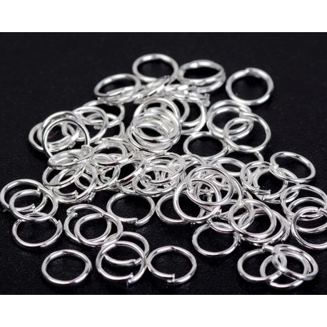 Loops-Jump Rings Silver-Plated 7mm