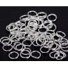 Loops-Jump Rings Silver-Plated 7mm