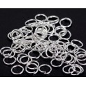 Loops-Jump Rings Silver-Plated 10mm