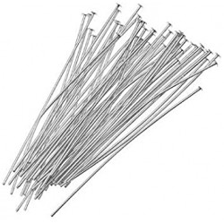 Silver Plated Headpins Jewelry Findings 70mm