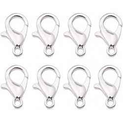 Lobster Clasp Silver Plated 12mm