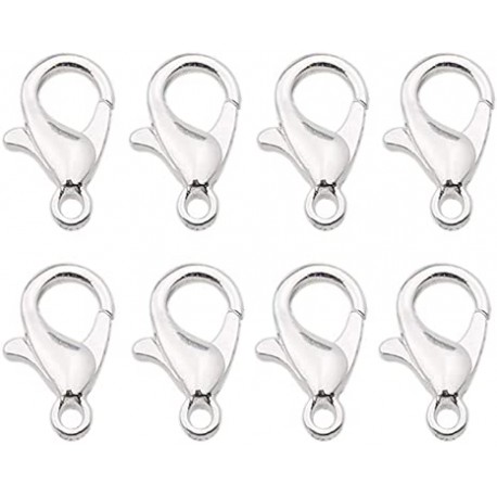Lobster Clasp Silver Plated 12mm