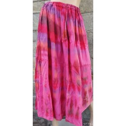 Tie Dye Cotton Long Skirt Free Size from India