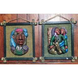 Frame with Native Americans from Indonesia