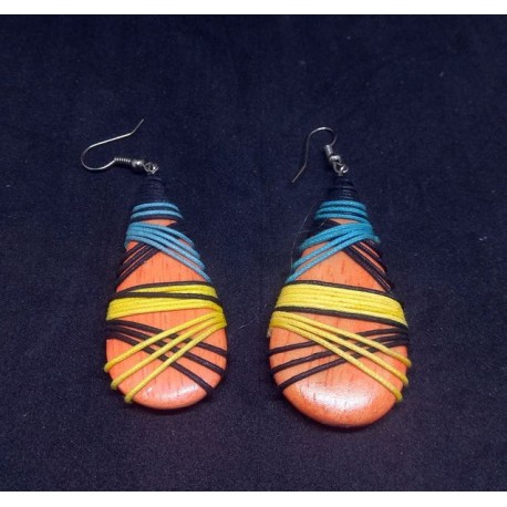 Wood earrings from Thailand