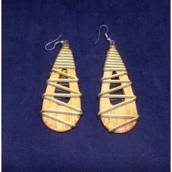 Wood earrings from Thailand