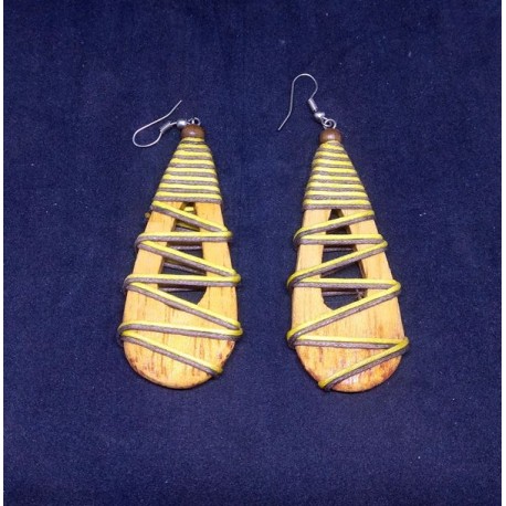 Wood earrings from Thailand