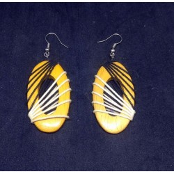 Wood earrings from Thailand