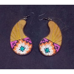 Wood earrings from India