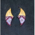 Wood earrings from India