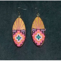 Wood earrings from India