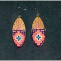 Wood earrings from India