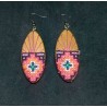 Wood earrings from India