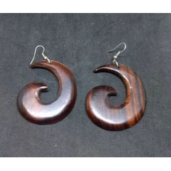 Wood earrings from India