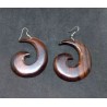 Wood earrings from India