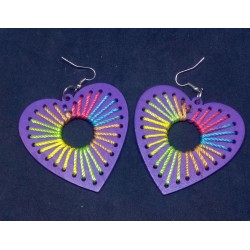 Wood earrings from India