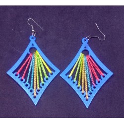 Wood earrings from India