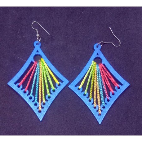 Wood earrings from India