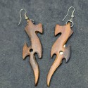 Wood earrings from India