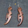 Wood earrings from India