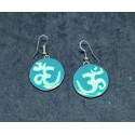 Bone Aum earrings from Nepal