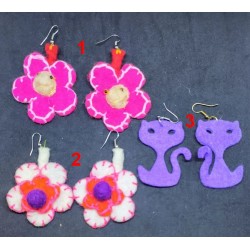 Felt Earrings from Nepal