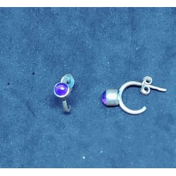 Silver earring with Amethyst