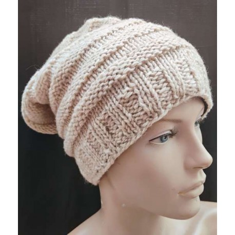 Μάλλινος Σκούφος με Επένδυση Fleece .