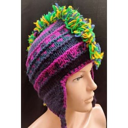 Μάλλινος Σκούφος με Επένδυση Fleece .