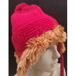 Μάλλινος Σκούφος με Επένδυση Fleece .