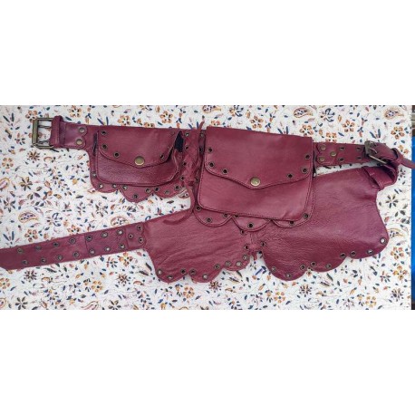 Leather money belt from India