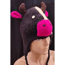 Μάλλινος Σκούφος με Επένδυση Fleece .