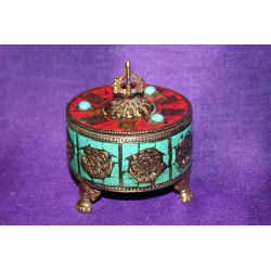 Copper Teapot with Semiprecious stones