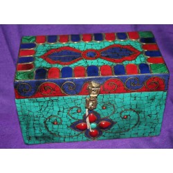 Wooden Box with Semiprecious stones