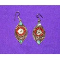 Handmade Earrings in White Metal from Nepal