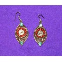 Handmade Earrings in White Metal from Nepal