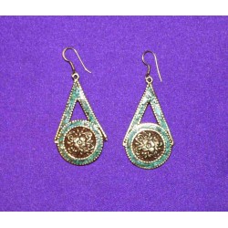 Handmade Earrings in White Metal from Nepal