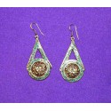 Handmade Earrings in White Metal from Nepal