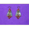 Handmade Earrings in White Metal from Nepal