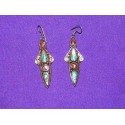 Handmade Earrings in White Metal from Nepal