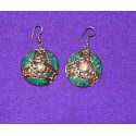 Handmade Earrings in White Metal from Nepal