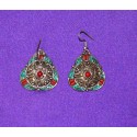 Handmade Earrings in White Metal from Nepal