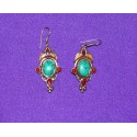 Handmade Earrings in White Metal from Nepal