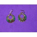 Handmade Earrings in White Metal from Nepal