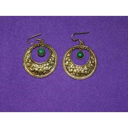 Handmade Earrings in White Metal from Nepal