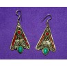 Handmade Earrings in White Metal from Nepal